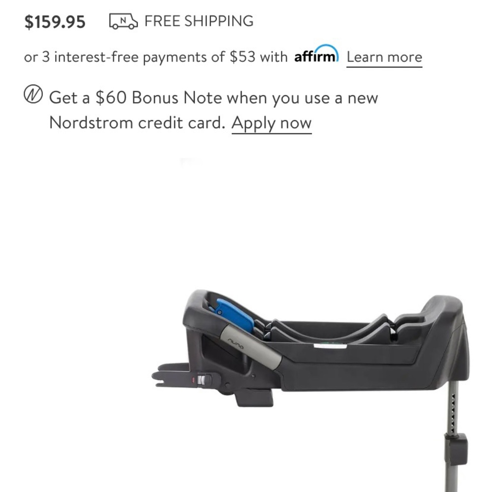 NUNA PIPA LITE LX CARSEAT & BASE W/ NUNA ADAPTER - Picture 4 of 5